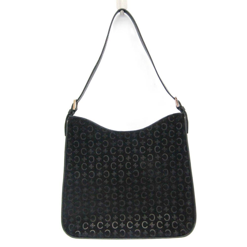 Celine C Macadam Women's Leather,Suede Shoulder Bag Black